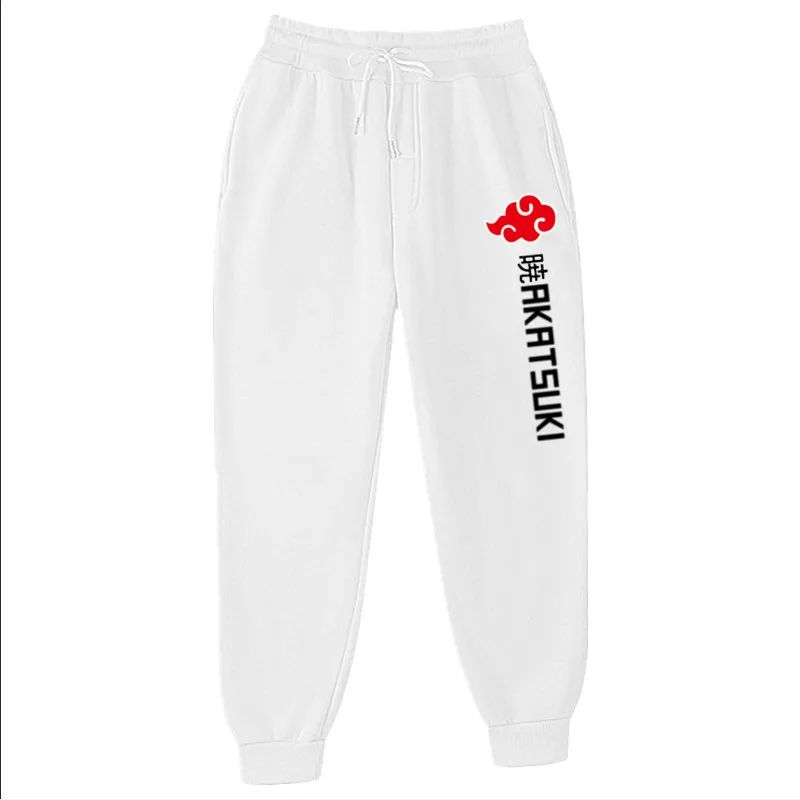 Calças de Moletom Akatsuki de Anime Mais Vendidas Calças de Lã Estampadas de Moda Masculinas Femininas para Corrida Hip Hop Roupas de Rua S-3GG
