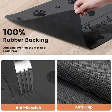 Tapete de alimentação para animais de estimação para uso pesado 40x60/50x80cm Grande Absorvente Antiderrapante Para Comedores Bagunceiros Fácil Limpeza Gato Cão À Prova D' Água?