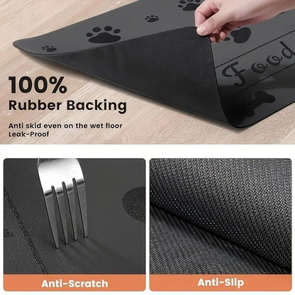 Tapete de alimentação para animais de estimação para uso pesado 40x60/50x80cm Grande Absorvente Antiderrapante Para Comedores Bagunceiros Fácil Limpeza Gato Cão À Prova D' Água?