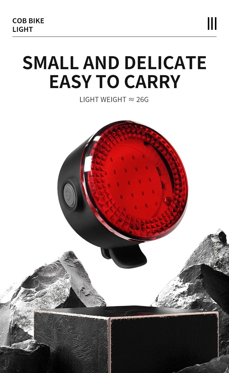 BUCKLOS Bike Light COB Front Rear Bicycle Lights LED Rechargeable Mountain Road Bicycle Lamp MTB Tail Light Cycling Flashlight