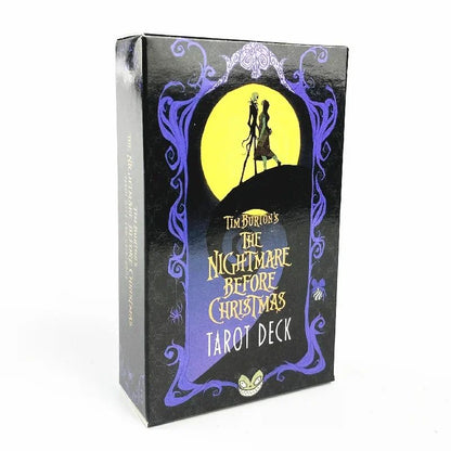 10.3x6cm Disney The Nightmare Before Christmas Baralho de Tarô e Guia em PDF Jogo de Tabuleiro Adivinhação Diga o Futuro Presente de Aniversário