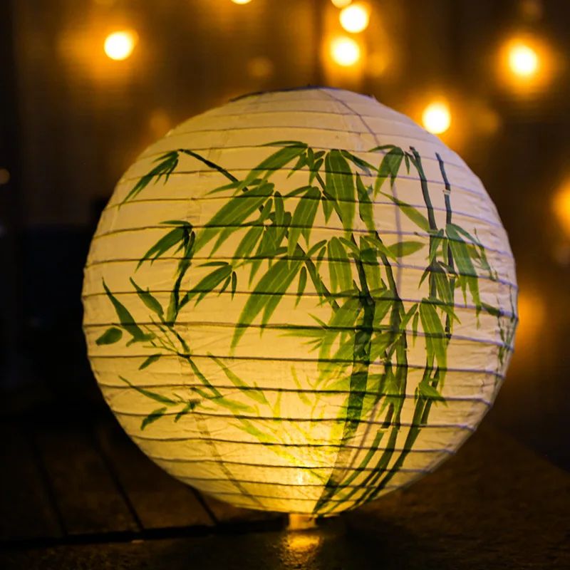 12Inch Printed Flower Round Chinese Paper Lanterns Birthday Wedding Decor Craft DIY Festival Lantern Party Supplies