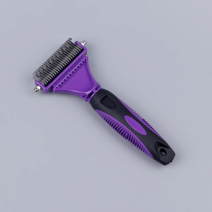 New Arrival Stainless Double-sided Pet Cat Dog Comb Brush Professional Large Dogs Open Knot Rake Knife Pet Grooming Supplies