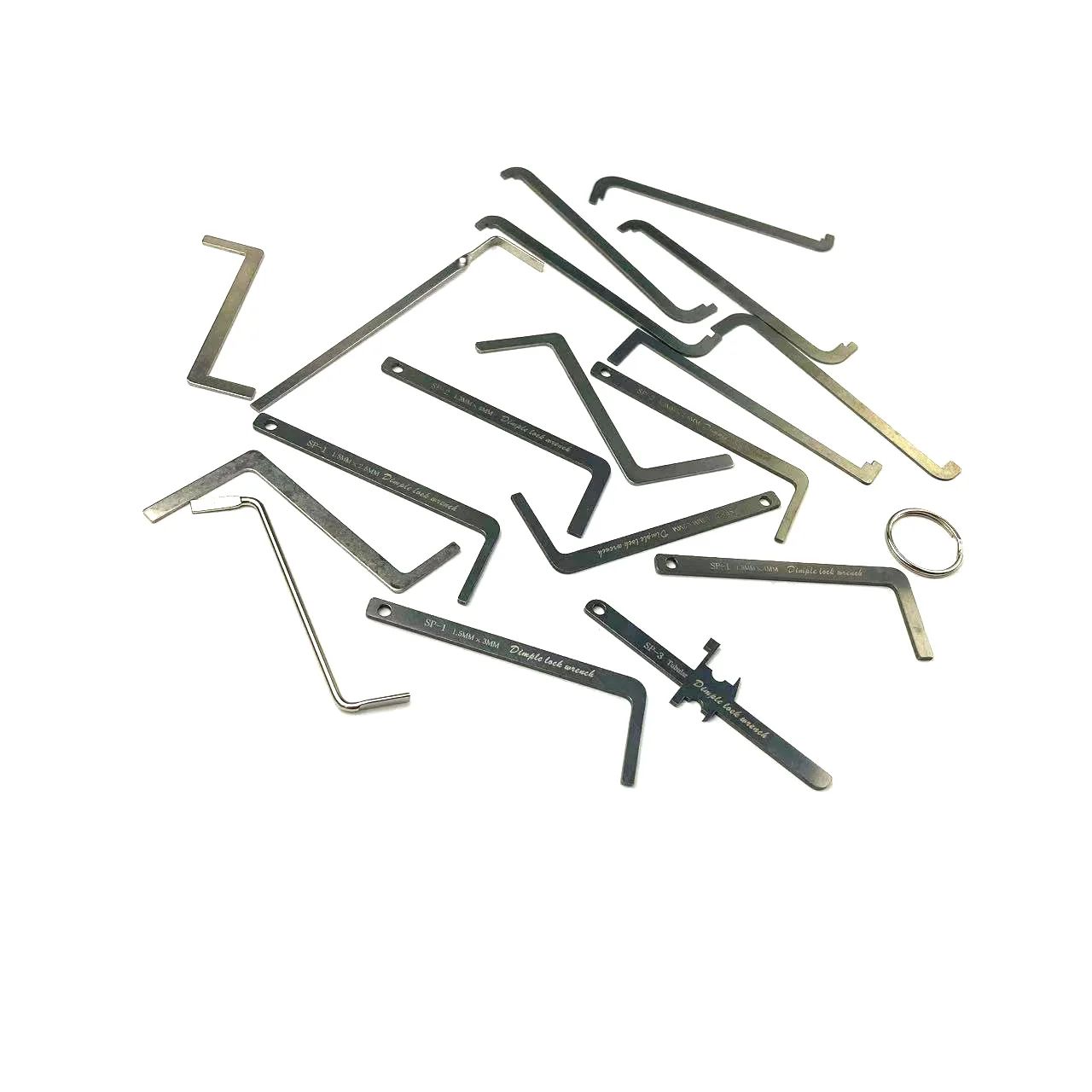 Kit Profissional de Chaveiro - Chave de Tensão de Aço Inoxidável e Conjunto de Gazuas com Ferramentas de Haste de Empurrar