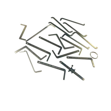 Professional Locksmith Kit - Stainless Steel Tension Wrench & Lock Pick Set with Push Rod Tools