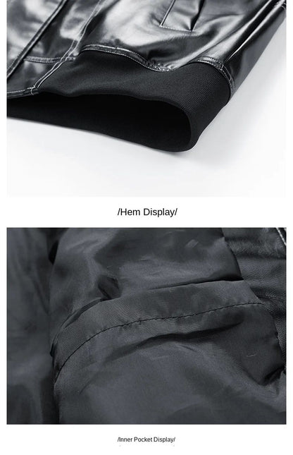 Spring Autumn New Loose Trend Men Couple Jacket Lapel Motorcycle Handsome Coats Europe The United States Trend Leather Jacket