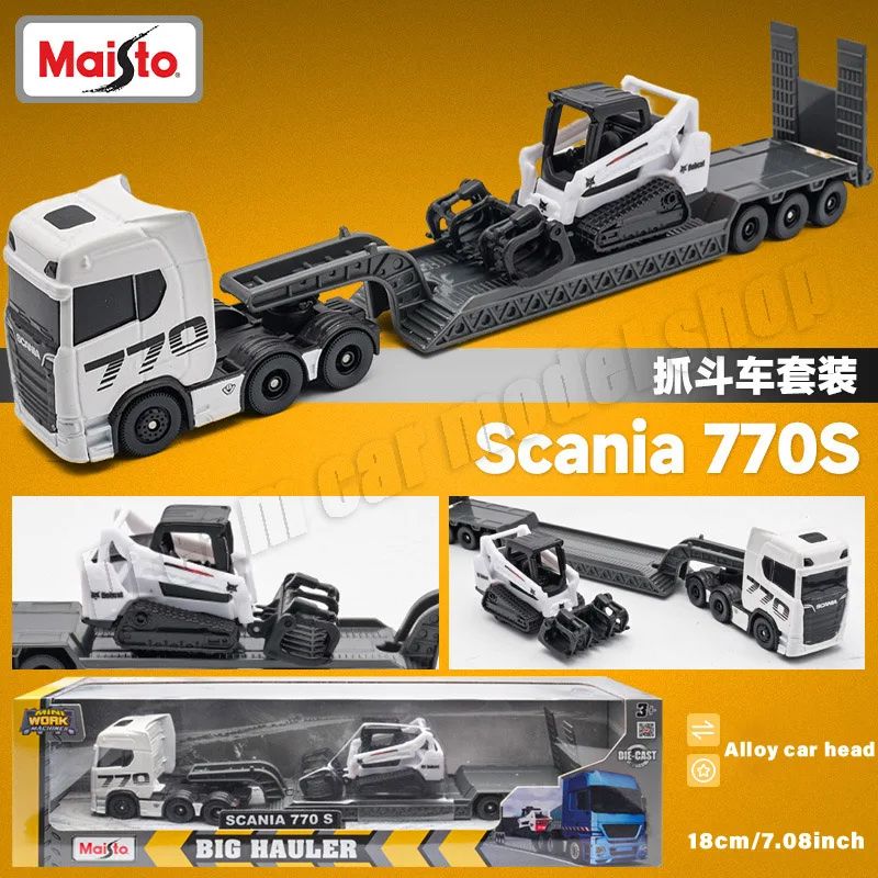 Maisto Stania 770S Transport Trailer Volvo FH16 Trailer Liga de Fundição Brinquedos de Carro Modelo Colecionável Miniatura Carro Modelo Decoração