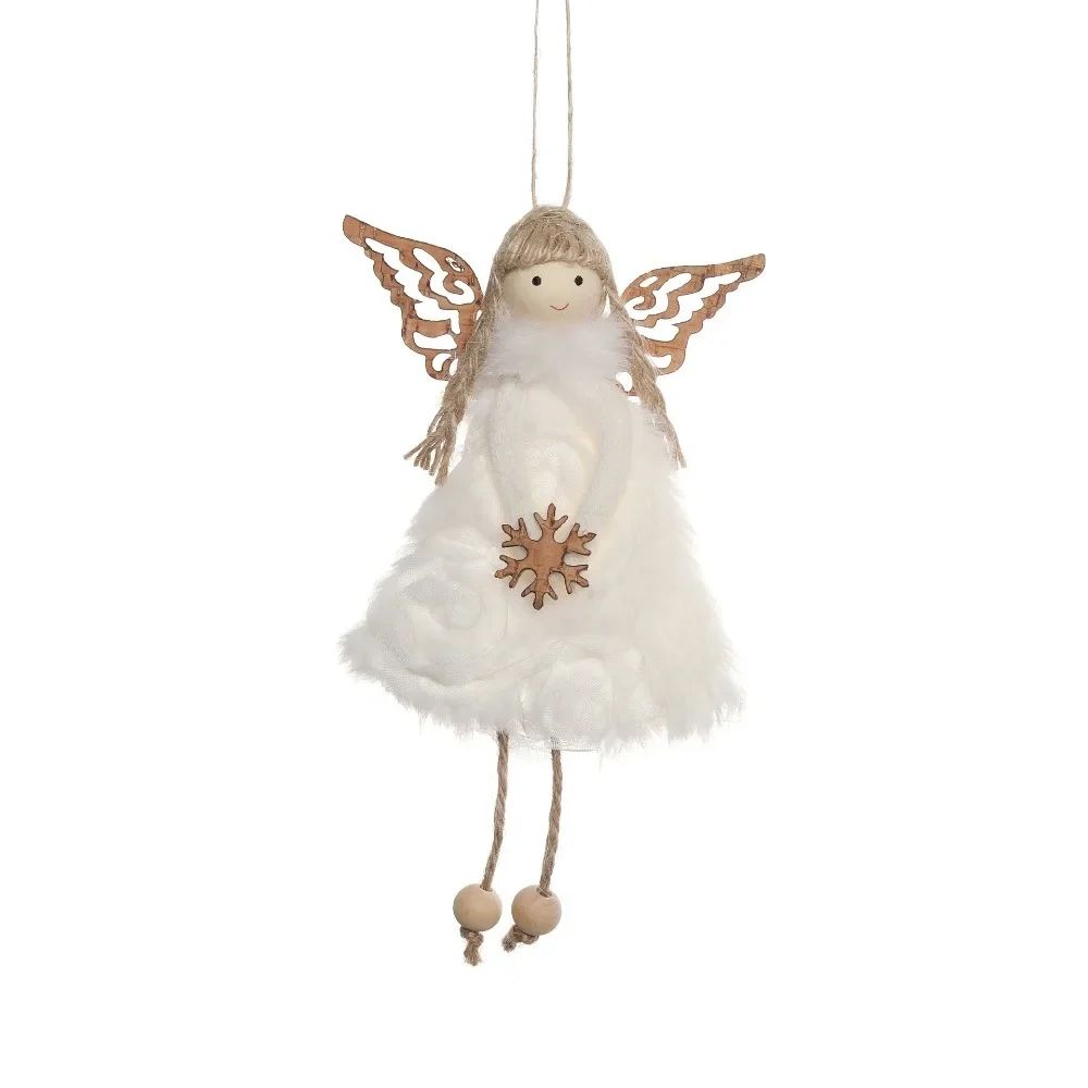 Christmas plush antlers angel girl pendant Christmas tree pendant creative doll pendant gift