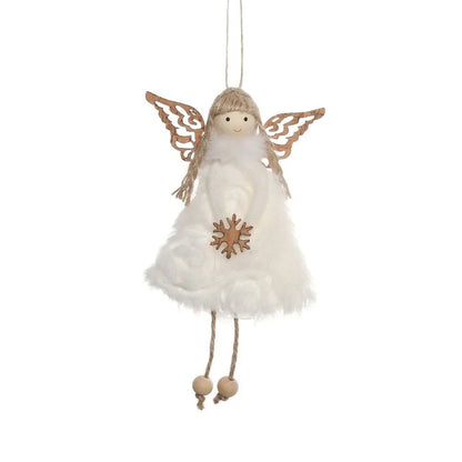 Christmas plush antlers angel girl pendant Christmas tree pendant creative doll pendant gift