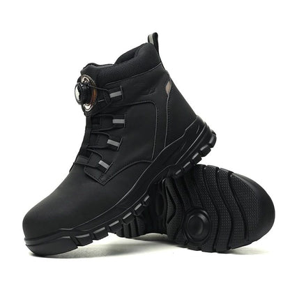 Botas de segurança masculinas à prova d'água, indestrutíveis, com biqueira de aço, anticorte, resistentes a perfurações, sapatos de segurança para motociclistas, Botas Para Hombre
