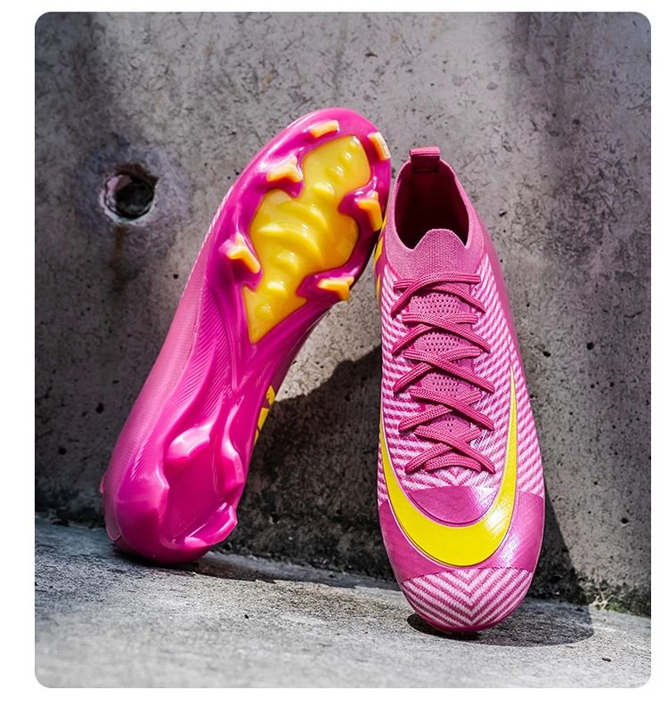 New Men's Football Boots Training Cleats Sneakers Soccer Shoes Wholesale FG Top Quality Non-Slip Drop Shipping Unisex Adult