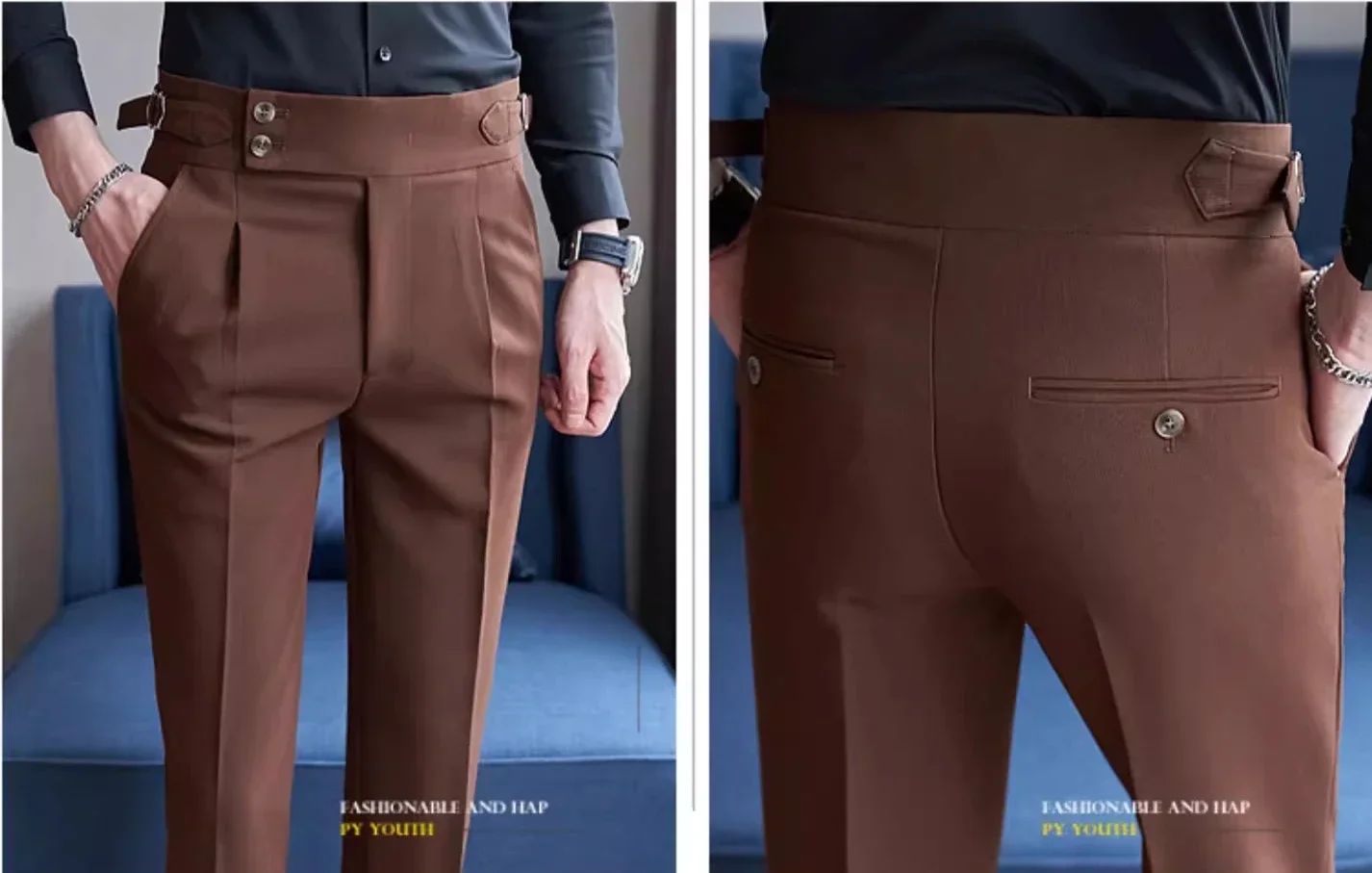 Calças de Terno Masculinas, Calças de Vestir Slim Modernas, Calças Brancas Pretas Azuis Verdes Pantalones Hombre Outono/Inverno Masculino, Novidade 2025