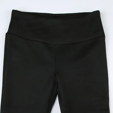 Casual Sexy Basic Solid Flare Pants Y2K Slim Low-Waisted Boot Cut Pants Women 2024 Autumn Spring Fashion Streetwear Lady