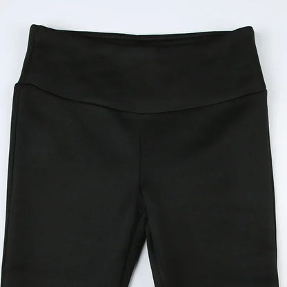 Casual Sexy Basic Solid Flare Pants Y2K Slim Low-Waisted Boot Cut Pants Women 2024 Autumn Spring Fashion Streetwear Lady