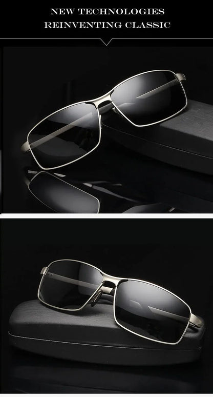 AORON Alloy Men Polarized Sunglasses Women Male Luxury UV400 Goggles Brand Design Metal Frame Glasses Driving