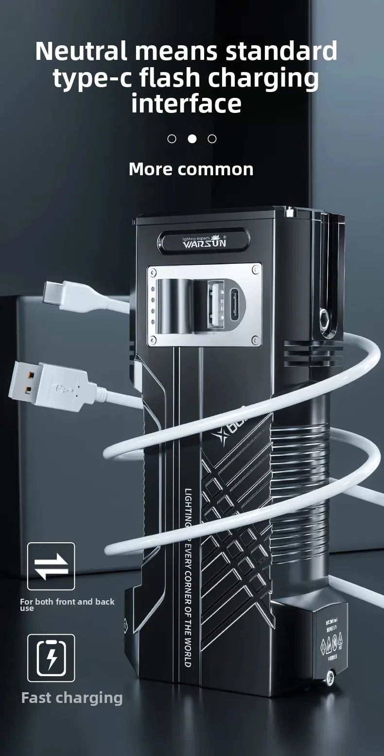 6000MAH 3000Lm Most Powerful LED Flashlight Rechargeable Torch Light Flashlight Tactical Lantern Long Shot Hand Lamp For Camping