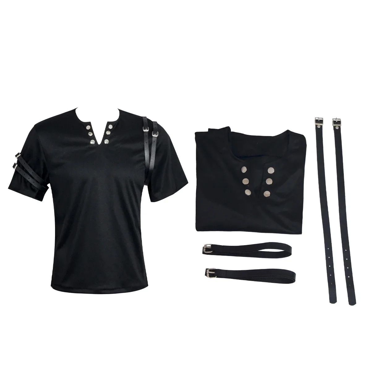 Michael Jackson cosplay Costume BAD Punk Jacket Black Slim BAD Jacket Costume T-shirt Belt Clothing Adore Stars Impersonator