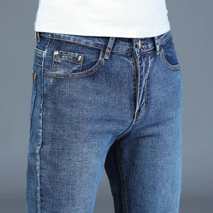 Mens High Quality Jeans Fashion Straight Denim Pants Men Classic Casual Jeans Male Plus Size Denim Trousers Ripped Jeans 28-40
