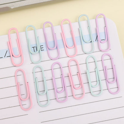 Portable Mini Color Paper Clips Metal Paperclips Binder For Paper Text Photo Cards Marking Clips Home Office Stationery
