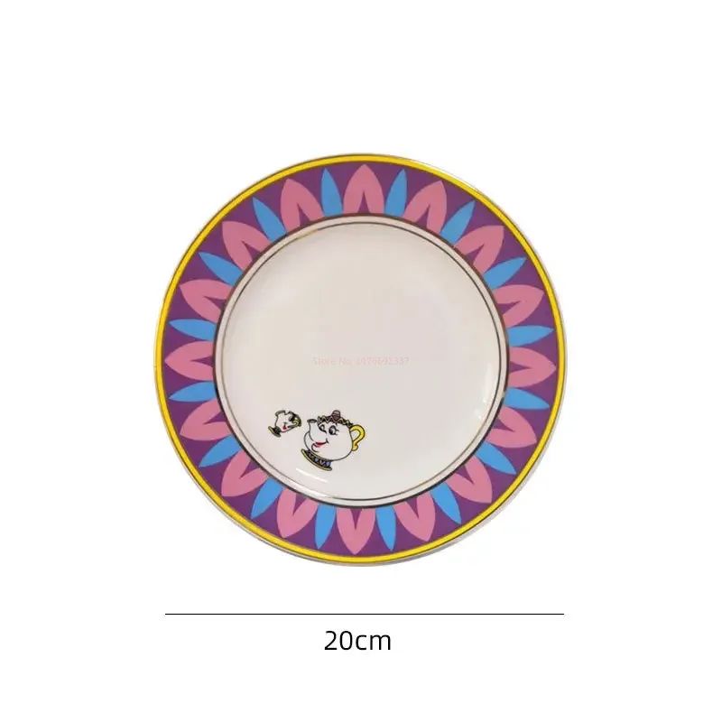 Bule da Disney Fofo Desenho Animado A Bela e a Fera Bules Caneca Sra. Potts Xícara Chip Bules Conjunto de Chá Dropshipping