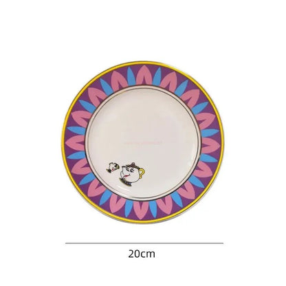 Bule da Disney Fofo Desenho Animado A Bela e a Fera Bules Caneca Sra. Potts Xícara Chip Bules Conjunto de Chá Dropshipping