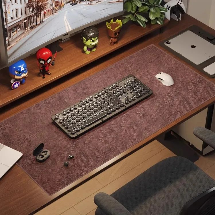 Retro Mousepad Large Mouse Pad Waterproof Non-slip PU Suede Desk Mat Computer Keyboard Desk Pad Mouse Mats Gaming Accessories