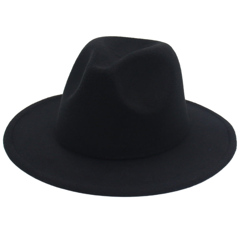 Women Fedora Hat Autumn Winter Luxury Men Top Hats Trendy Formal Wedding Decorate Black Green White Panama Cap Fedoras Gorras