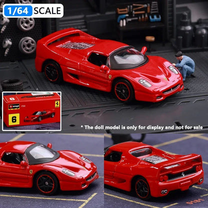 Bburago 1:64 Porsche 911 GT2 Lamborghini Ferrari SP3 812 1959 Cadillac Miniatura de Carro de Liga Fundida Brinquedo de Coleção Presentes