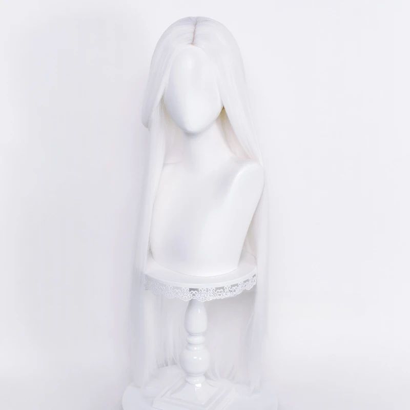 Peruca Cosplay Longa Lisa 100cm Partida ao Centro Divisão Central Loiro Rosa Vermelho Roxo Resistente ao Calor Perucas de Cabelo Sintético