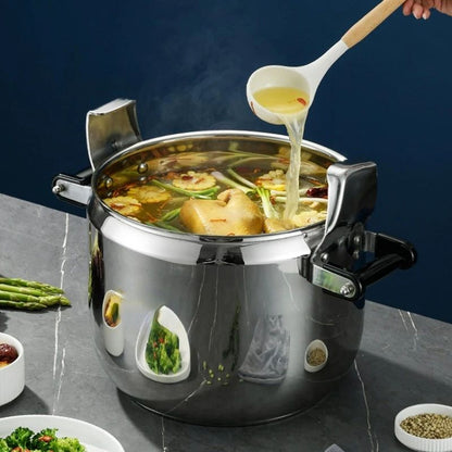Panela de Pressão Extra Grande Panela de Pressão Comercial Espessa de Aço Inoxidável Utensílios de Cozinha Elétricos Bar de Jantar Casa Jardim