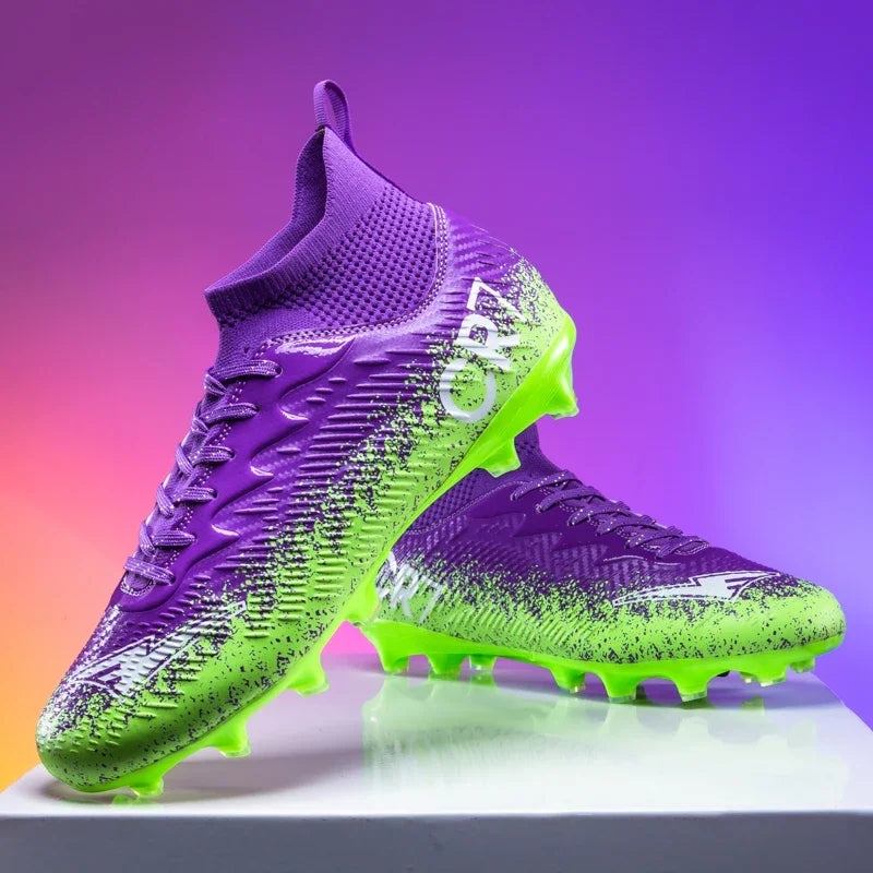 New Men Football Boots Futsal High-top Non-Slip Soccer Shoes High-quality Sneakers Cleats Grass Match Indoor Hot-selling FG/TF