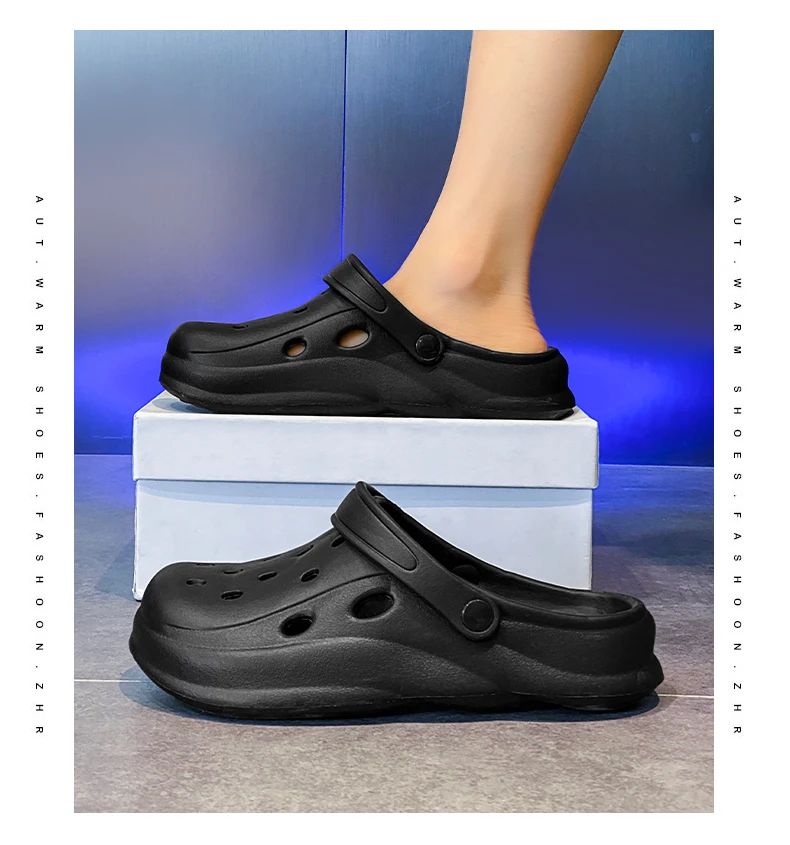 Mens Summer Beach Sandals Unisex Casual Garden Clogs Outdoor Wide Toe Cross Sandals for Ladies Non Slip House Shower Slippers