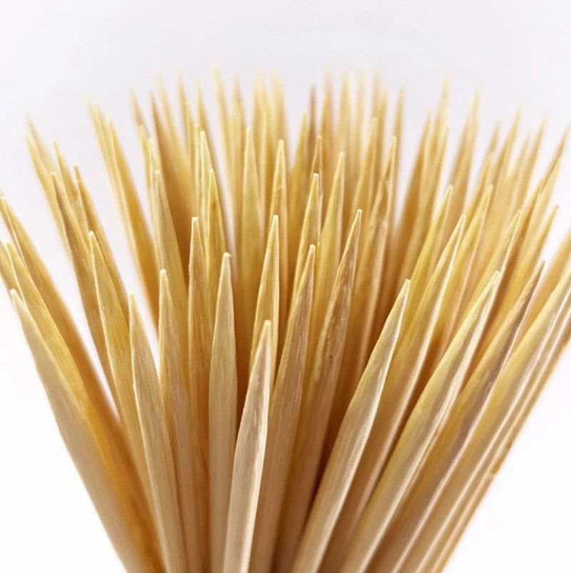90pcs Bamboo Stick Food Grade Bamboo Skewer Sticks Disposable Natural Wood Long Stick For Barbecue Fruit BBQ Tools 15/20/25/30cm