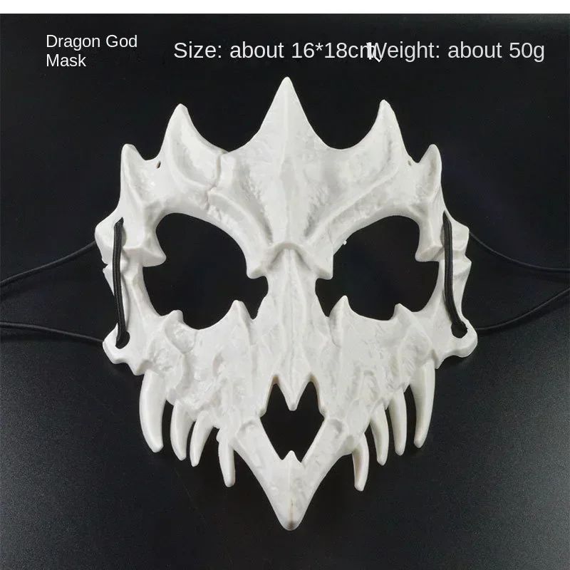 Halloween Half Face Mask Popular Dragon God Fierce Tiger Night Dog Man Wolf Costume Skull Performance Mask Mask Deadpool Terror