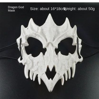 Halloween Half Face Mask Popular Dragon God Fierce Tiger Night Dog Man Wolf Costume Skull Performance Mask Mask Deadpool Terror