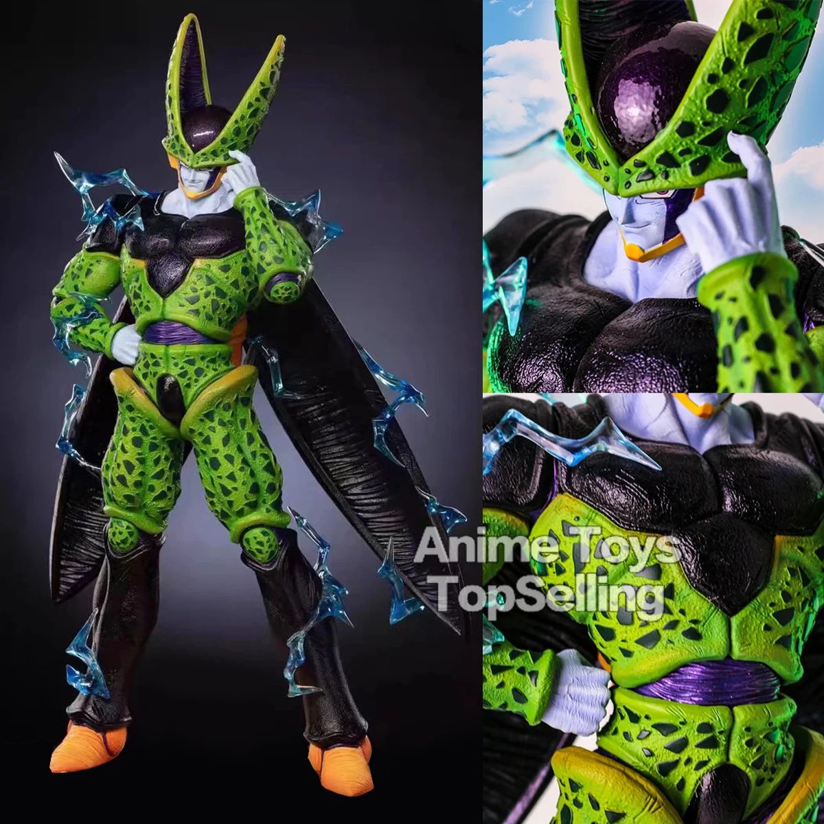 35cm/13,7in Anime Dragon Ball Z Figura Explosão Cell Figure PVC Modelo Colecionável Brinquedos Presentes