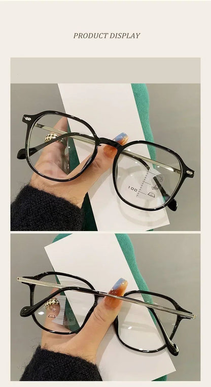 Fashion Multifocal Reaing Glasses Men Women Luxury Progressive Presbyopia Unisex Ultralight HD Lens Far Sight Eyewear +1.0+4.0