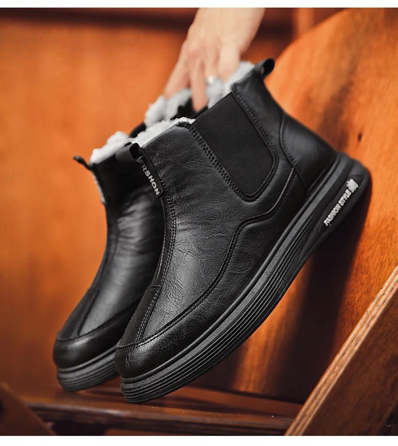 Men's Winter Boots and Cold-proof Boots 2025 Men's Winter High-quality Warm High-top Cotton Shoes Outdoor Thick-soled Snow Boots