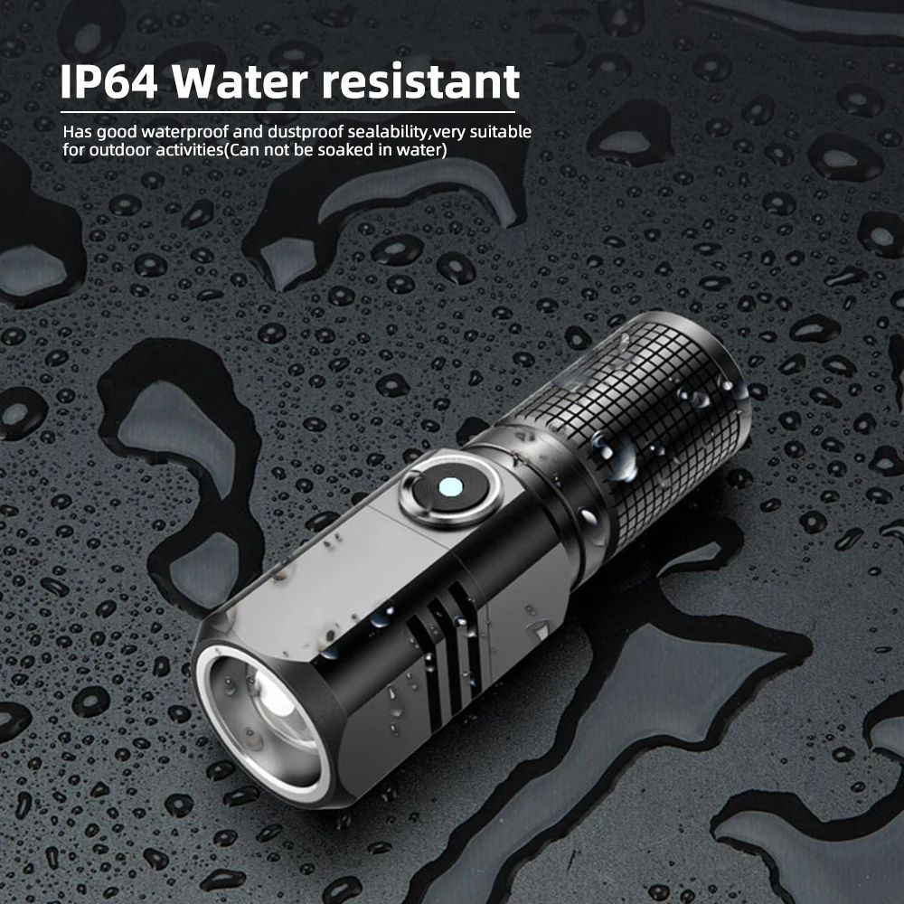 10000 Lumens Mini Powerful Led Flashlight XHP50 Built in Battery 3 Modes Usb Rechargeable Flash Light Torch Lamp Flashlights