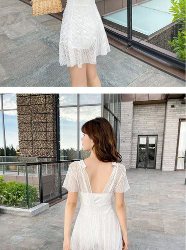 Women's One-Piece Swimsuit Thermal Spring Bathing Lace Cover-Up Slimming Ins White New Hot Sale Of The Season Fashionable Swimwe