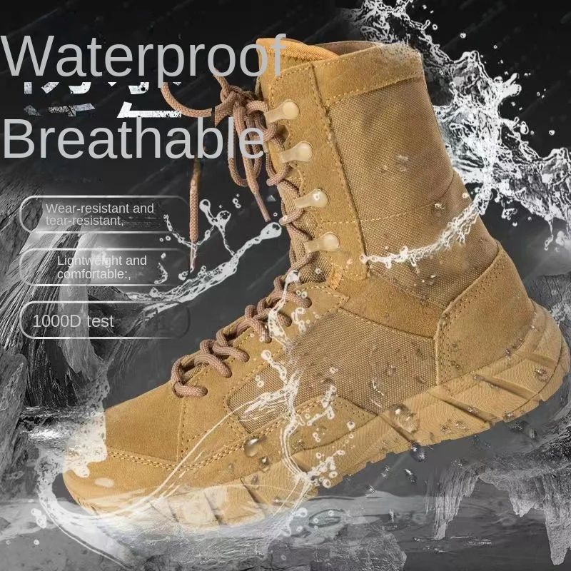 Botas Masculinas de Caminhada ao Ar Livre de Alta Qualidade Botas Táticas de Deserto Masculinas Botas Militares de Combate Masculinas