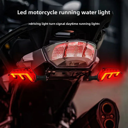 Luzes de Seta de LED Asas de Anjo 12V - Modificação de Luz de Freio Sequencial para Motocicletas e Veículos Elétricos