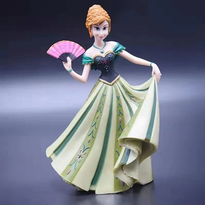 20cm Disney Frozen Rapunzel Jasmine Snow White Figure Toy Resin Ornaments Doll Gift Room Decoration Anime Action Model Kids Gift