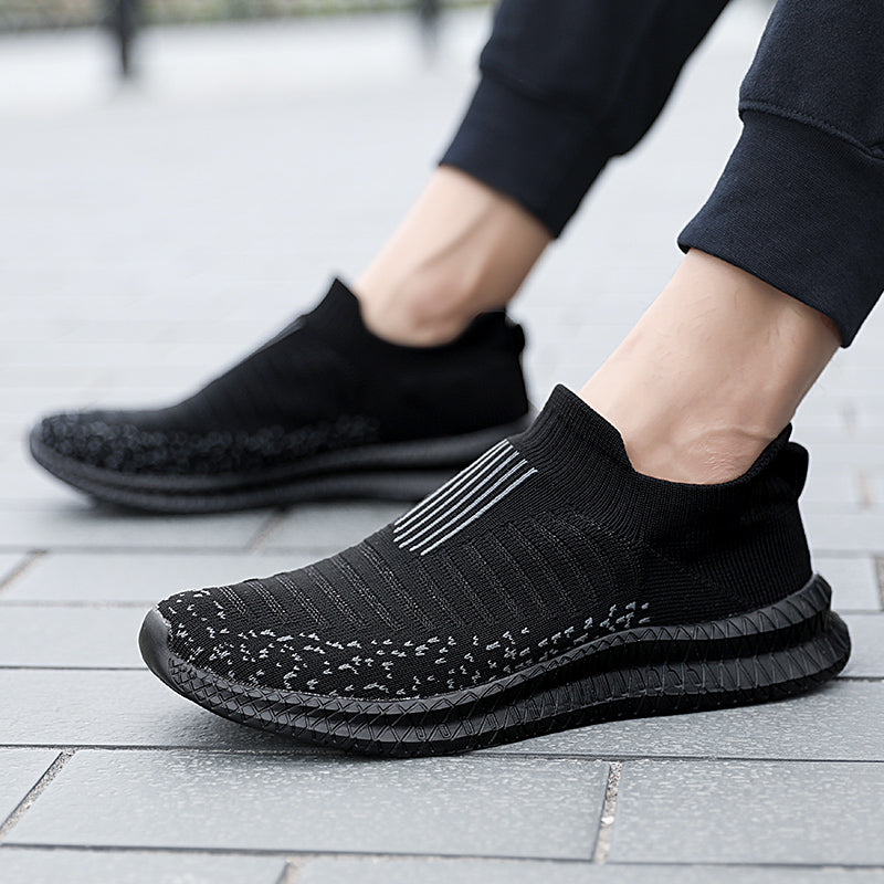 Sapatos Masculinos Casuais Respiráveis Leves para Exterior Tênis Masculinos Antiderrapantes Sapatilhas Slip-on Vulcanizados 2023