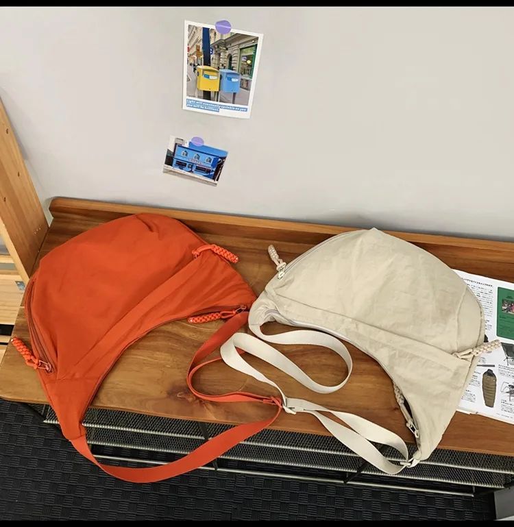 Trendy Women's Soft Cloth Shoulder Bag Solid Color Student Casual Style Big Handbags Crossbody Bags for Women Shoulder Hobos Bag