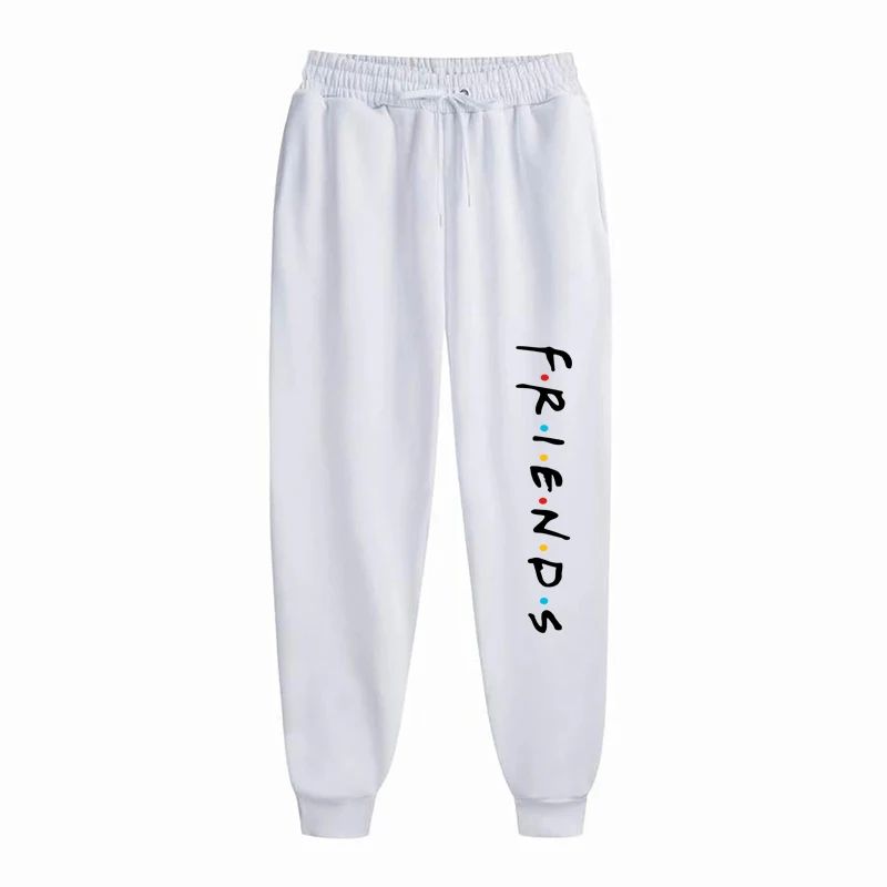 Womens Casual Loose Long Pants Outdoor Fashion Friends Letter Printed Trousers Spring Autumn Winter Fleece Sports Sweatpants