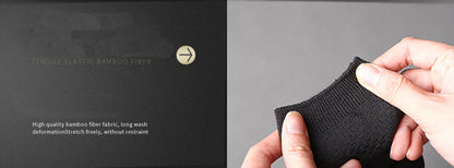 10 Pair Men's Bamboo Fiber Socks Harajuku Retro Breathable Business Man Socks Black Long Sock Deodorant Gift Set Size 39-46