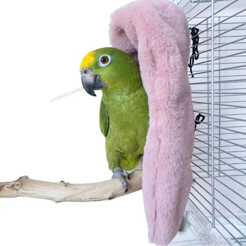 Rede de Pássaros de Pelúcia Macia, Inverno, À Prova de Vento, Gaiola de Pássaros, Cama Suspensa para Papagaios, Caverna de Periquitos, Tenda Esconderijo, Suprimentos para Pássaros de Estimação