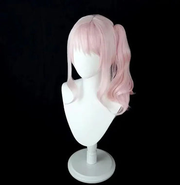 QQXCAIW Anime Project SEKAI COLORFUL STAGE! Akiyama Mizuki Cosplay Wig Long Curly Heat Resistant Synthetic Hair Wigs Halloween
