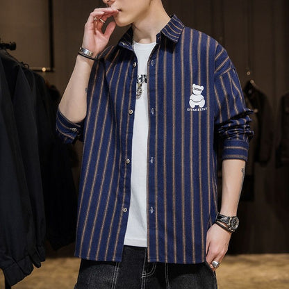 Long Sleeve Men's Shirt and Blouse Cargo Clothes with Pocket Plaid Male Top Luxury Button Aesthetic Sleeves Fashion 2025 Vintage